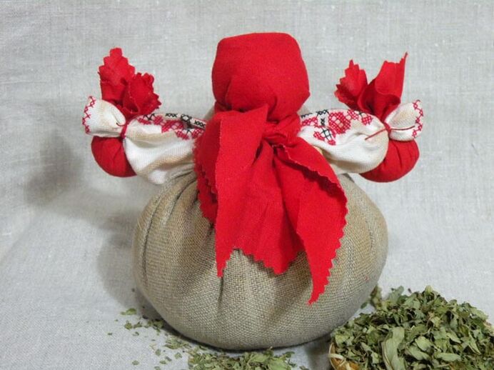 Homemade egg pod as good luck talisman
